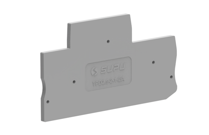 Торцевая крышка TPD2.5-2-1-GY-EA - Торцевая крышка для клемм TPD2.5-2-1..., цвет: серый