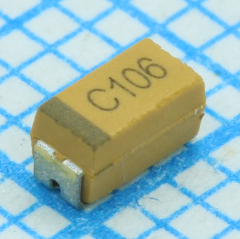 TPSA476K006R0800 - ЧИП-конденсатор танталовый 47мкФ 6.3В типоразмер A ±10% (3.2х1.6х1.6мм) выводы внутрь SMD 3216-18 0.8Ом 125°С лента на катушке