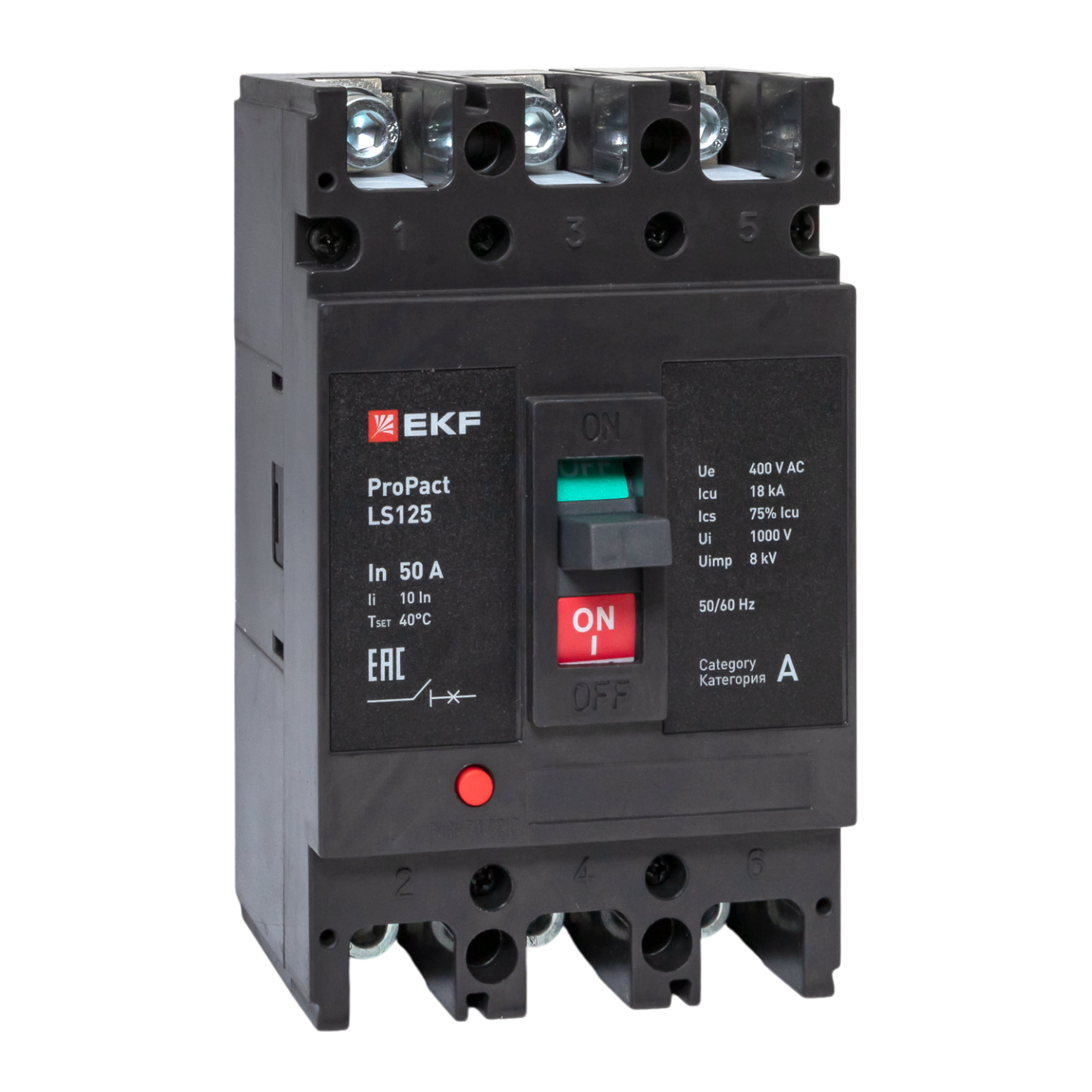 Автоматический выключатель LS125 18кА 3P 50А ProPact EKF