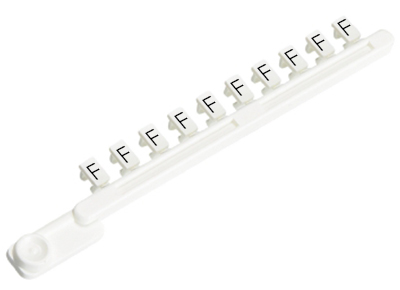 Шильдик 04.841.2750.0 - Гребенка составных шильдиков, 10 шильдиков, нанесенные знаки: F,F, ... ,F