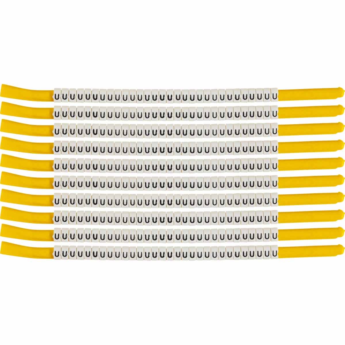 brd133330 - SCN-18-U клипсы белые, 300шт/упак, для провода 4,6-5,9мм диаметра, легенда U