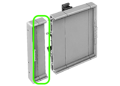 Корпус WEB: 01.001.5853.0 - Промежуточная часть корпуса для РЭА, ширина: 12,8 мм , пластик, цвет: серый, серия wiebox WEB 1001