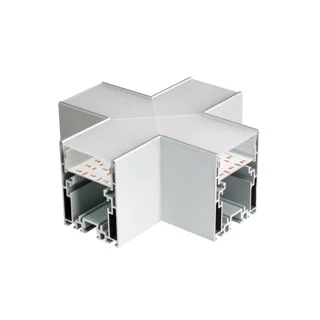 Угол S2-LINE-5470-X90 крестовой 021258 - крестовой угол в сборе, для соединения 4-х профилей S2-LINE-5470 под прямыми углами 90°. Экран образует линию "Х" на плоскости. В комплекте матовый экран, площадка для ленты, соединители. Размеры 150х150мм.