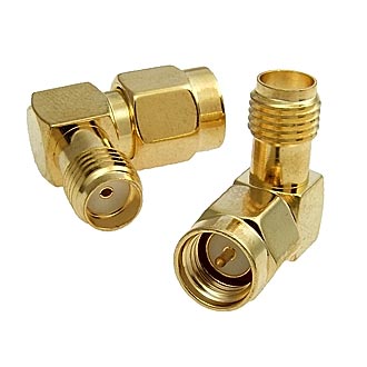 SMA-RFP - Разъем высокочастотный, переходник SMA штекер - SMA гнездо, угловой