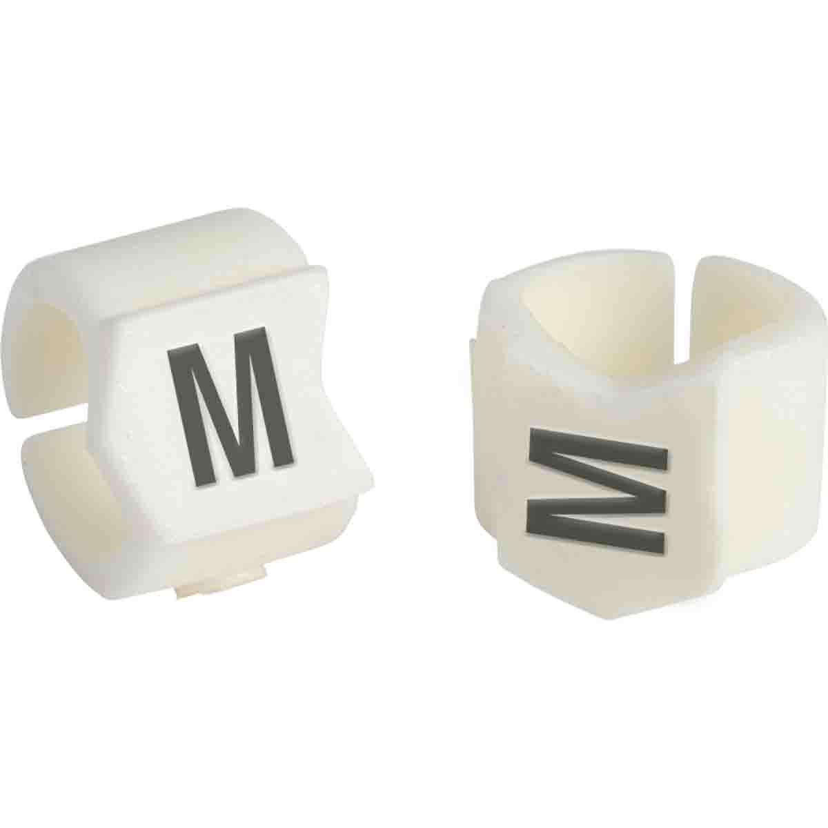 brd133422 - SCN-23-M клипсы белые, 50шт/упак, для провода 5,9-8,5мм диаметра, легенда M