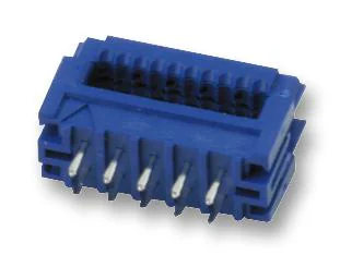 69830-010LF - Разъем IDC-DIP  10 конт.(2x5) 2.54x2.54 мм, на шлейф (шаг 1.27 мм), вертик. на плату, синий изол.