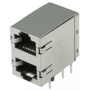 5569381-1 - Модульный разъем, Cat5, Modular Jack, 2 x 1, Stacked, 8P8C, Cat5