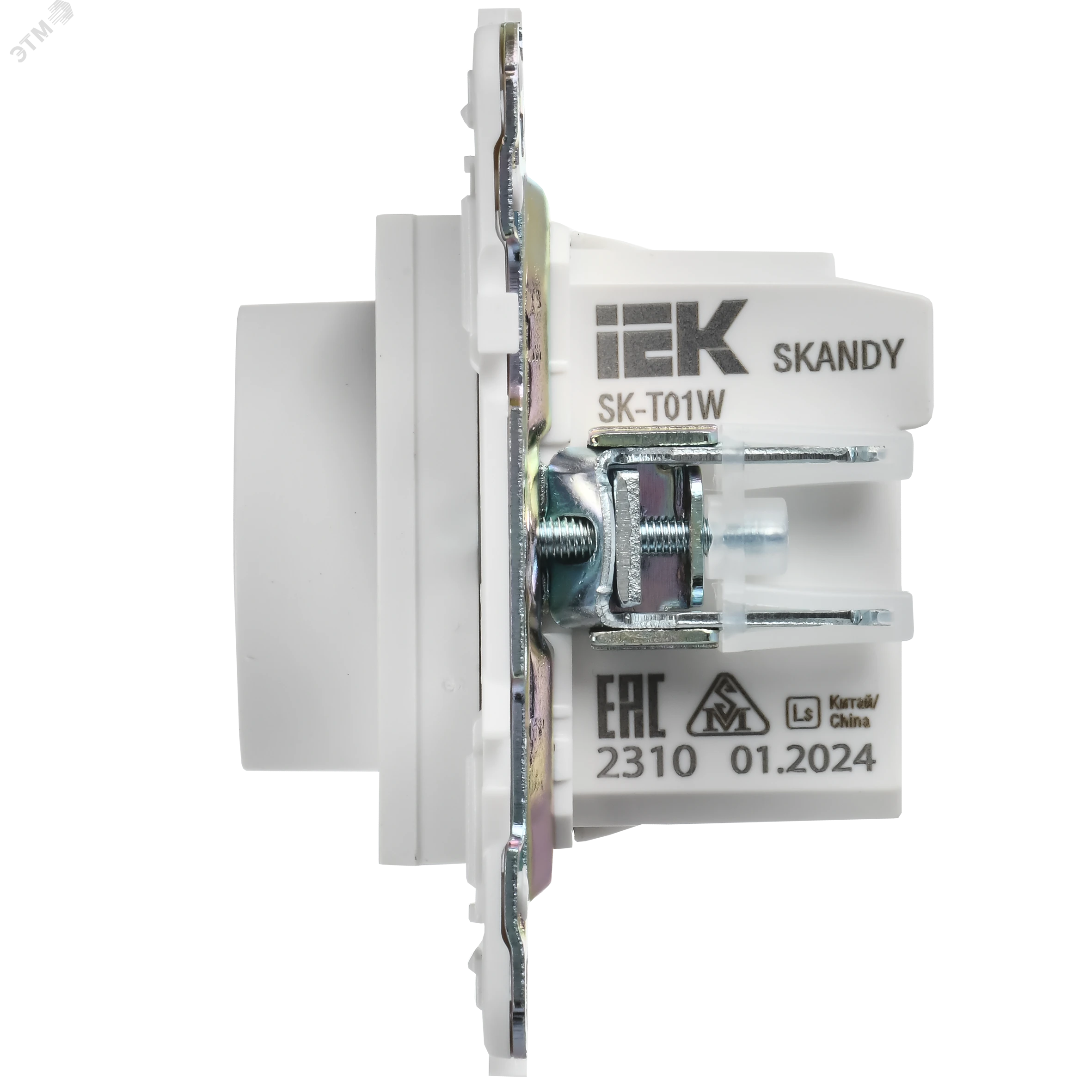 SKANDY Термостат электронный с индикацией SK-T01W арктический белый IEK SK-RT11-K01