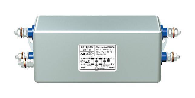 B84113H0000M110 - Фильтр линии питания двухпроводный 50Гц/60Гц 10A 250В резьбовая шпилька фланцевое крепление медицинского применения