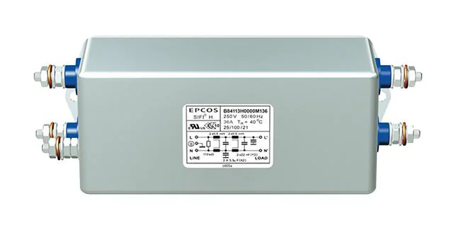 B84113H0000M110 - Фильтр линии питания двухпроводный 50Гц/60Гц 10A 250В резьбовая шпилька фланцевое крепление медицинского применения