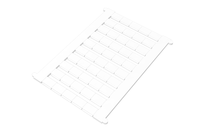 Маркировка  TMB8.2-50 - Маркировочные шильдики для клемм TU/TP/TC, сечением 6 мм кв., 50 шильдиков, чистая, цвет белый