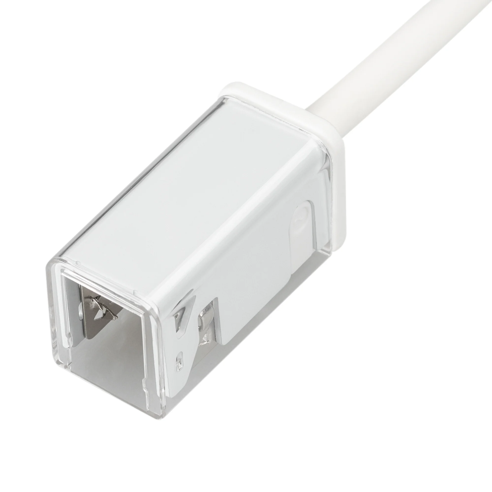Коннектор питания ARL-MOONLIGHT-1712-CON-POWER-HR-WH 028051 - Герметичный коннектор питания для гибкого неона MOONLIGHT, сечение 17х12мм, цвет белый. Горизонтальный вывод провода. Подключение питания без пайки, IP54, длина провода питания 500мм.