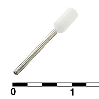 DN00208 WHITE (0.75X8MM) - Наконечник на кабель DN00208, белый, 0.75x8 мм