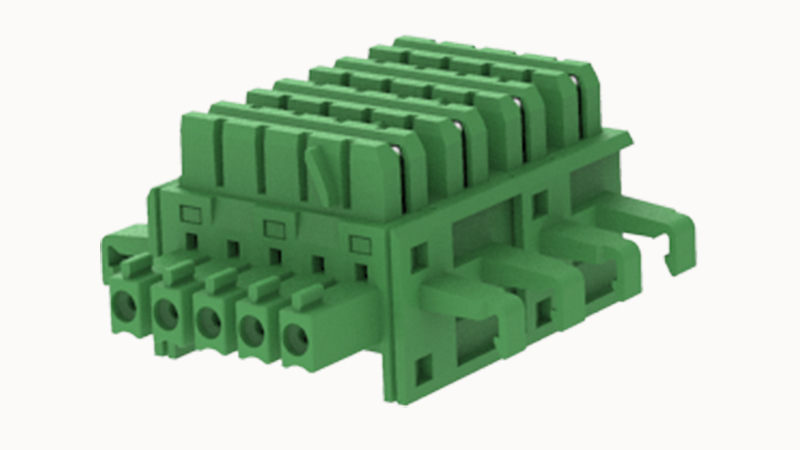 Разъем шины FBUS12.5-05P-11 - Разъем шинны, для корпусов РЭА, на DIN рейку, количество полюсов: 5, шаг 3,81 мм, пластик, цвет: серый, совместим с корпусами: FMED-02P,FMEH-02P