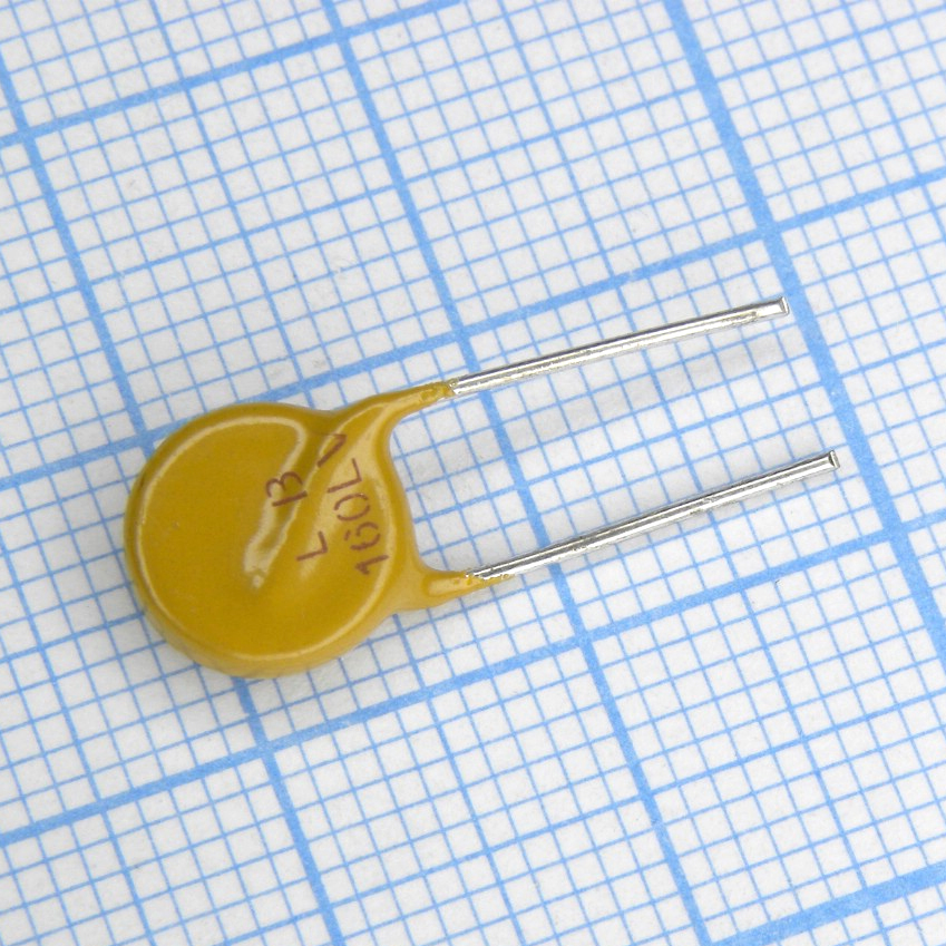 LB160LVF - Самовосстанавливающийся предохранитель PTC 0.16A(hold) 0.37A(trip) 265V 2A 15s 2.5Ohm, радиальные выводы, 9 X 12.5 X 3.8mm, россыпью