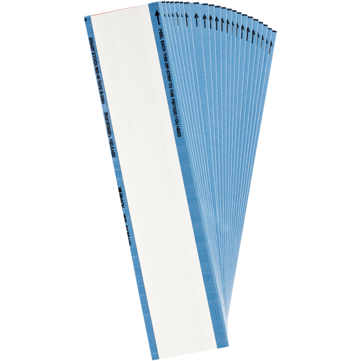 brd149366 - WO-46-PK этикетки на картах, материал В-500, матовая виниловая ткань, цвет-белый, размер 38.1х6.35мм, 900 шт/упак.