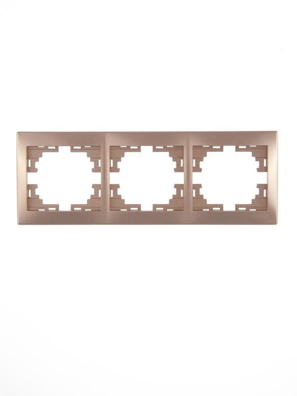 Рамка 3-м Mira горизонт. свет. корич. 701-3100-148