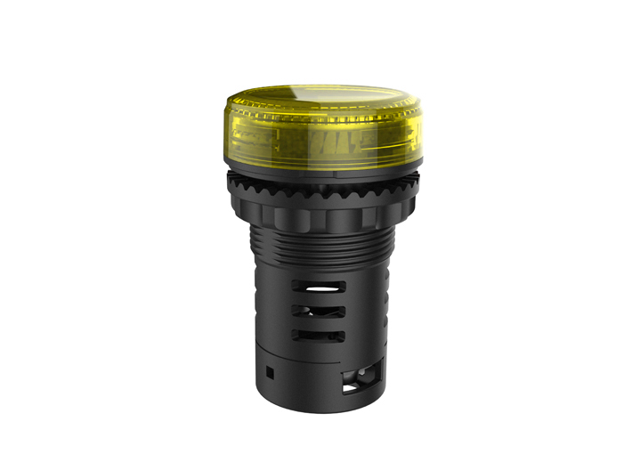 Индикатор (желтый) TS2011-3AJ30 - Индикатор, тип F1, LED AC 380V, пластиковое переднее кольцо, диаметр головки индикатора 29,5 мм, диаметр посадочного отверстия: 22 мм, цвет: желтый