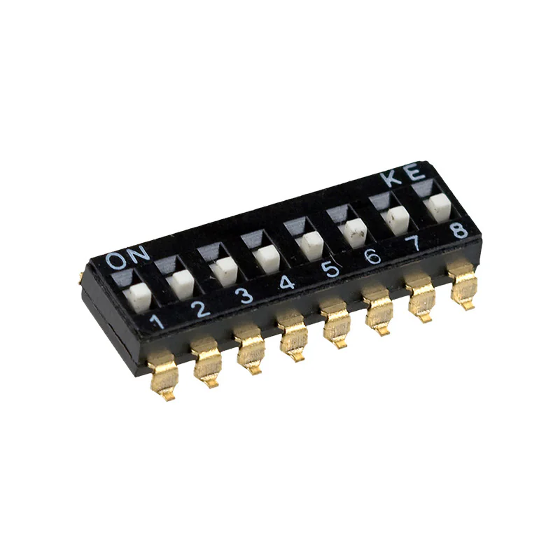 L-KLS7-KL-08-N-00 - DIP-переключатель 8 групп SMD монтаж шаг 2.54мм 0.025А 24В с выступающим движком
