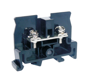 Барьерная клемма UTD-15 - Барьерная клемма, тип фиксации провода: винтовой, номинальное сечение: 2 мм кв., 20A, 660V, ширина: 8 мм, цвет: черный, тип монтажа: DIN 35