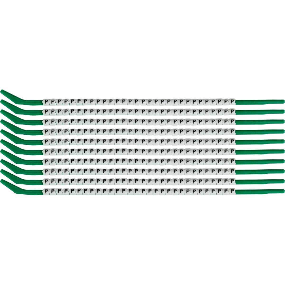 brd133175 - SCN-09-P клипсы  белые, 300шт/упак, для провода 2,5-3,0мм диаметра, легенда P