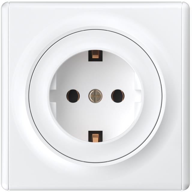 Розетка 1-м СП Florence 16А IP20 с заземл. винтов. клеммы механизм бел. (1E10201300) 2172765