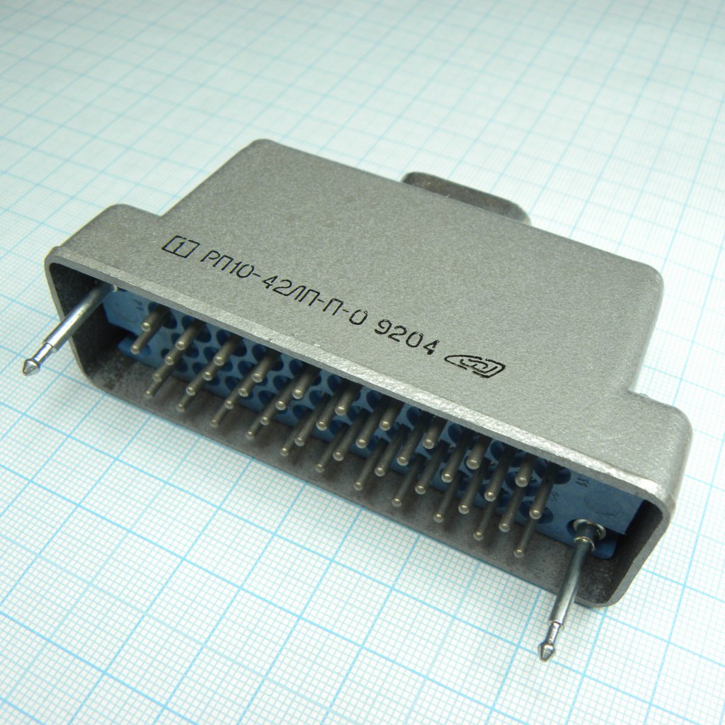 РП10-42 ЛП-П-О вилка с/к - Соединитель  низкочастотный, прямоугольный, внутреннего монтажа