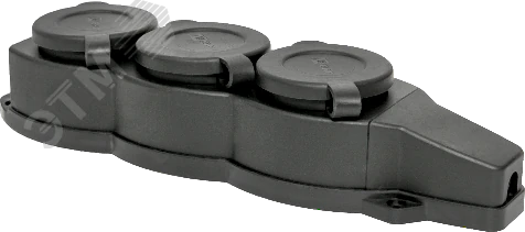 Колодка 3-м 16А IP44 2P+PE 230В с защ. крышками каучук RPS-015-16-230-44