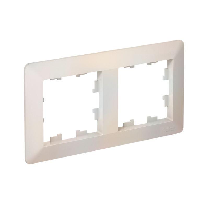 ATLASDESIGN AIR 2-постовая РАМКА, ЖЕМЧУГ/дымчатый белый ATN220402