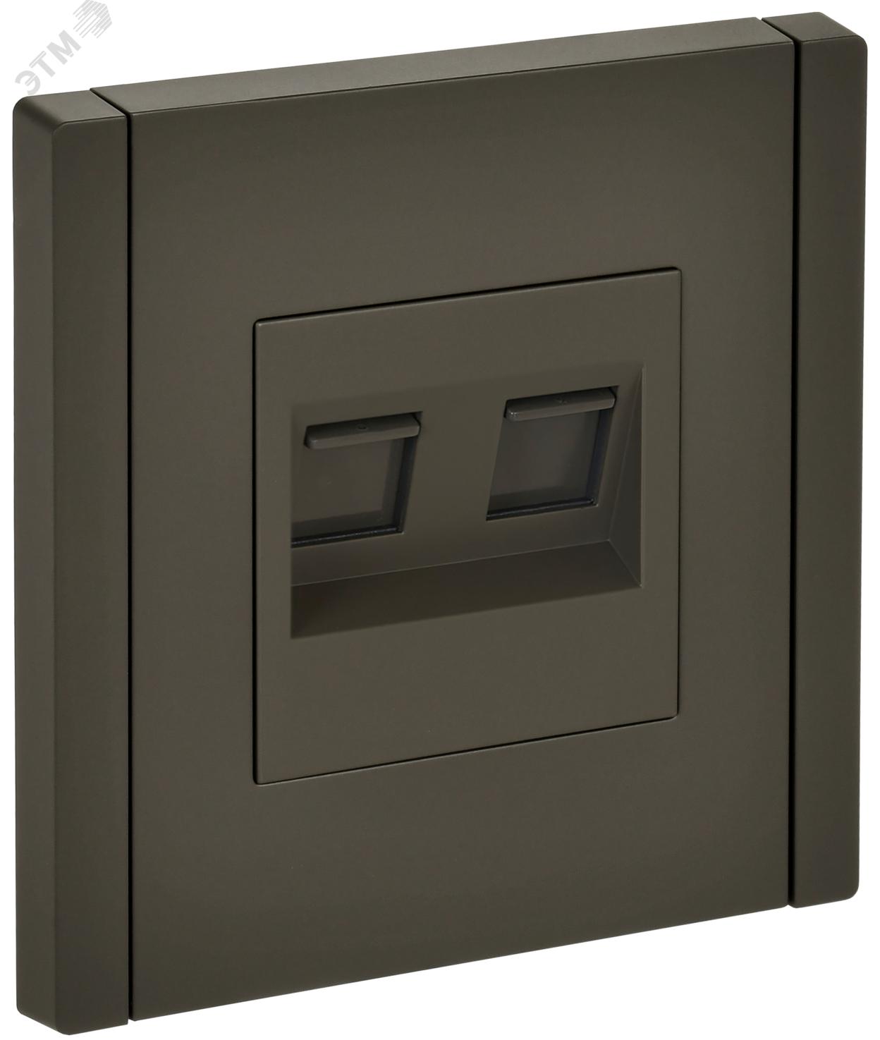 FORTE&PIANO Розетка компьютерная двойная RJ45 кат.5E FP333 серый IEK FP-K20-1-K03