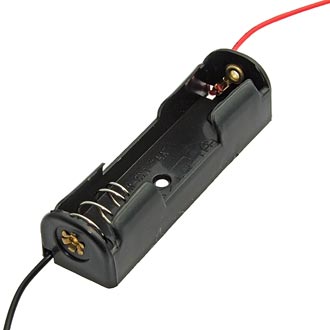 BATTERY HOLDER FOR LI-ION 1X14500 - Батарейный отсек с захватом для Li-ion 1X14500, открытый