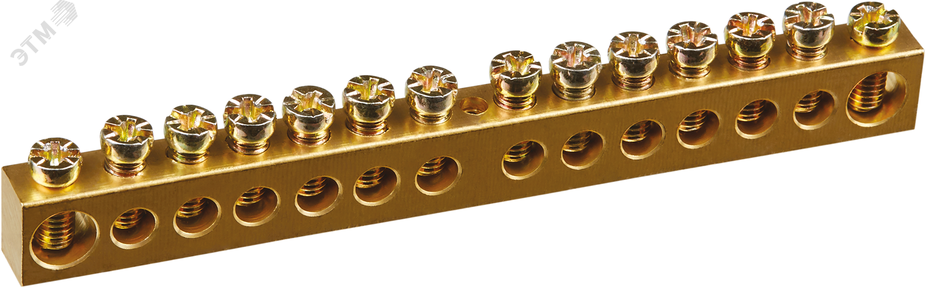 Шина нулевая 8х12мм 14/1 (14групп/крепеж по центру) 17286