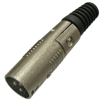 JD-357 / AUD-71 - Разъём микрофонный XLR RUICHI JD-357/AUD-71, вилка 3-х полюсное