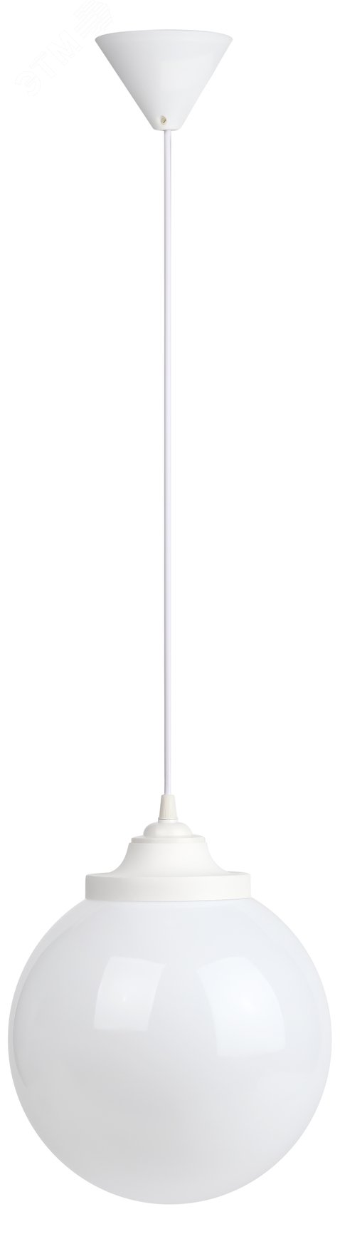 Cветильник потолочный НСБ 01-60-251 садово-парковый шар опал подвес шнур D250mm Е27 Б0048086