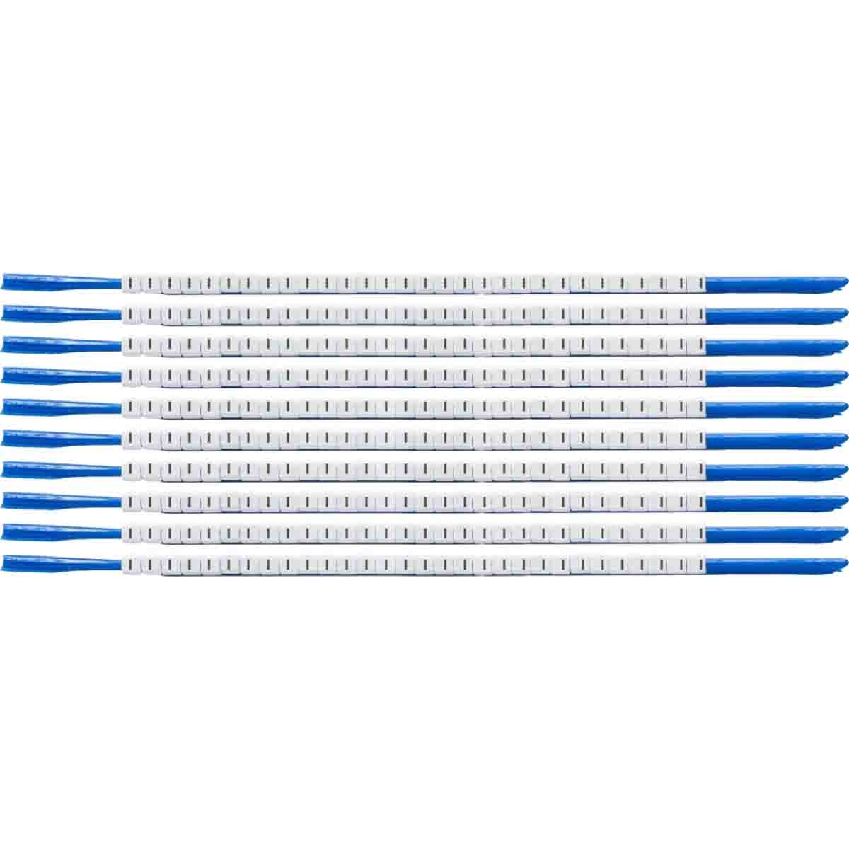 brd133018 - SCN-07-I клипсы  белые, 300шт/упак, для провода 1,9-2,4мм диаметра, легенда I