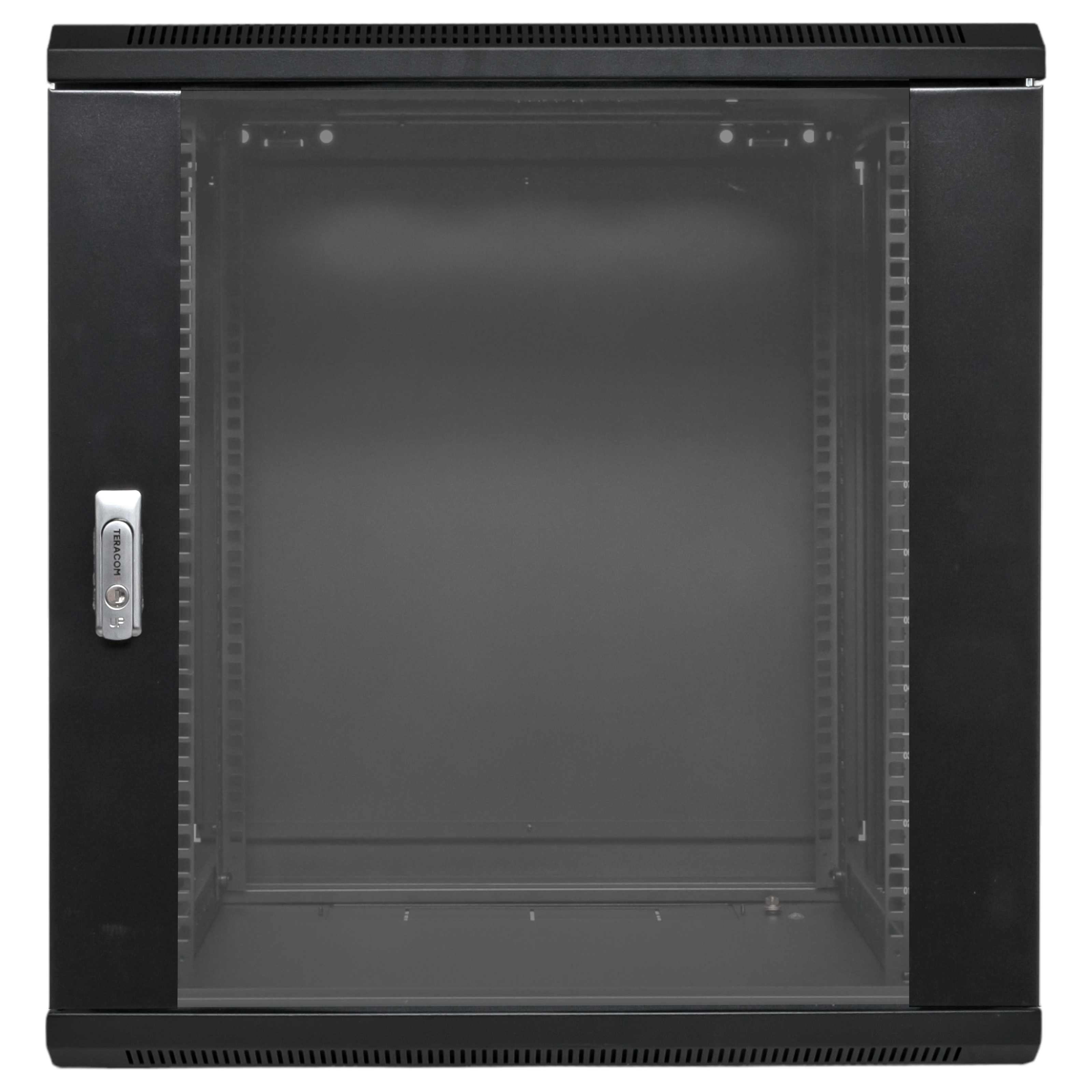 Шкаф настенный 19" TERACOM PRO 12U 600х600 мм дверь стеклянная с замком-ручкой ч-рный