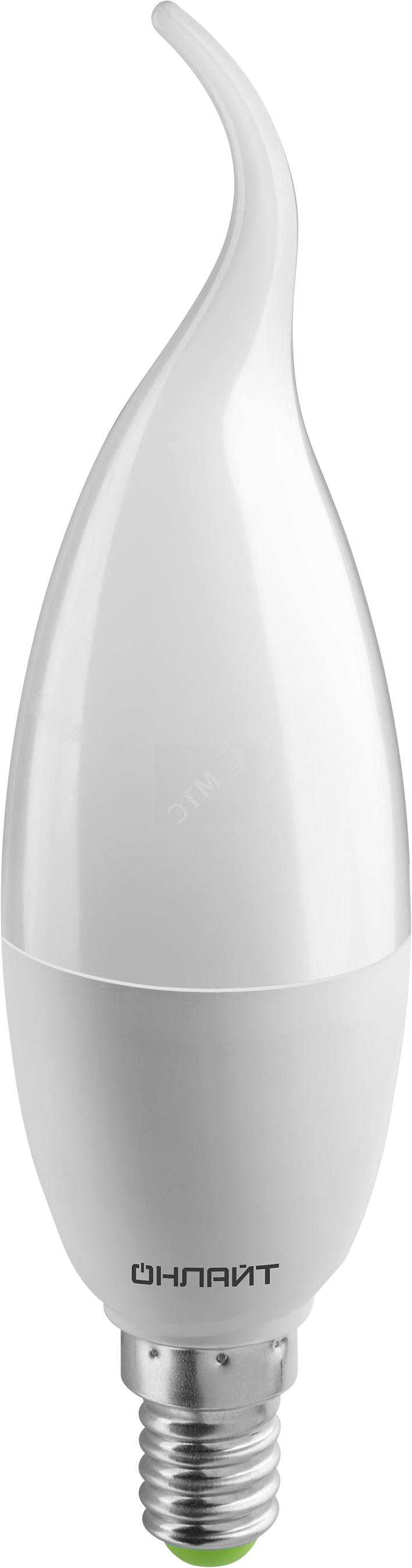 Лампа светодиодная LED 10вт Е14 белый матовая свеча на ветру 21215