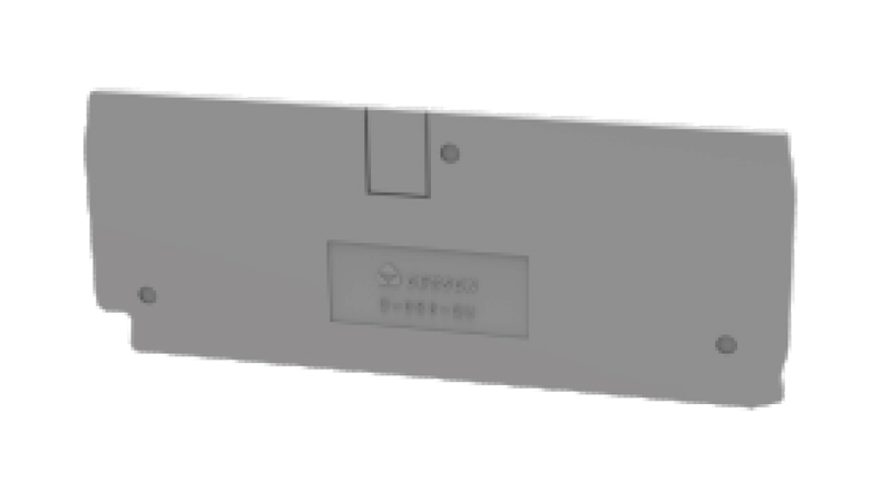 Торцевая крышка D-DS6-QU-01P-11 - Торцевая крышка, для клемм DS6-QU..., цвет: серый