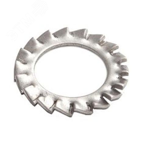 Шайба стопорная с наруж. зубцами М4 DIN 6798 INOX EKF shst4-INOX