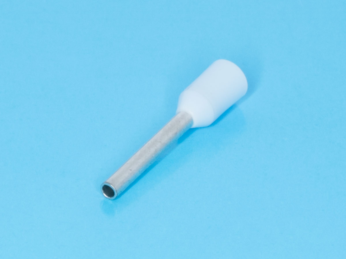 TIC-0.25-8 - Наконечник 8мм для обжима многожильного кабеля  0,25мм, изолированный, кратно 100шт.