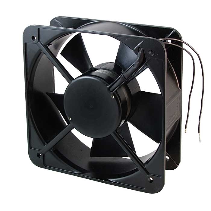 RQA 20060A2HBL SQUARE 220VAC - Вентилятор 220В AC, 2100об/мин., 200х200х60мм, 306 м3/час, 63 дБ, подшипник качения, тип вывода - провод