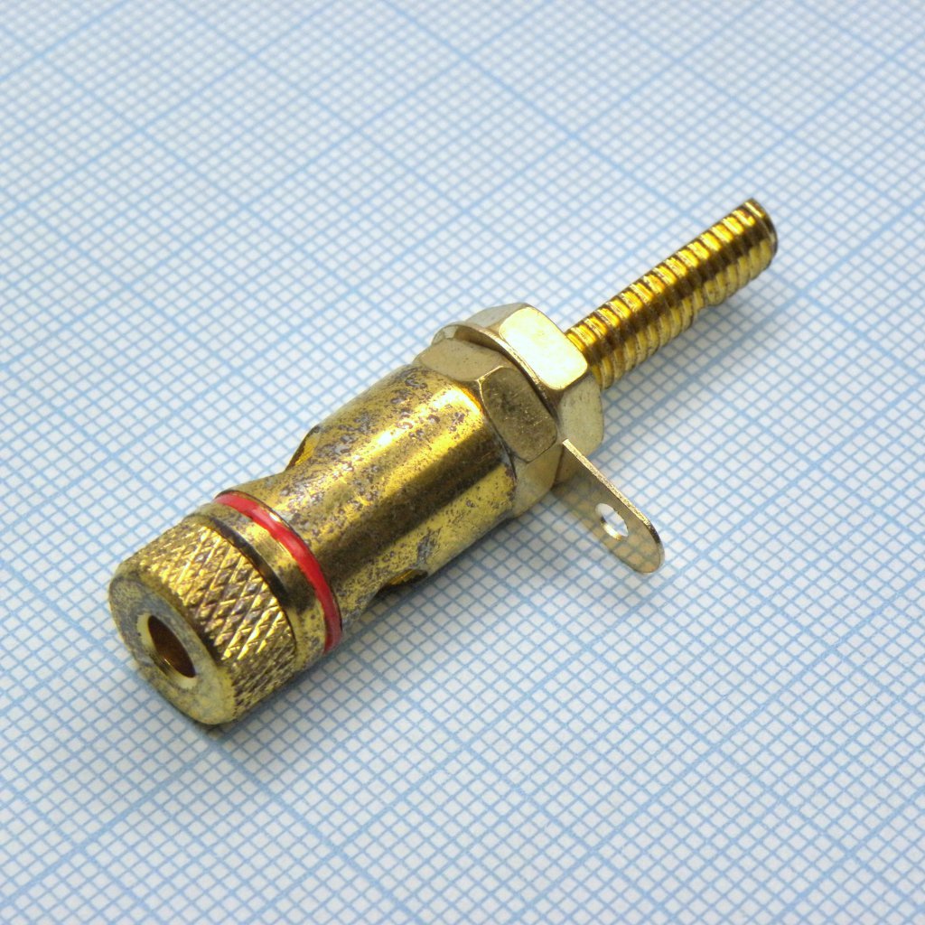 Клемма D 11 M6 gold - гнездо банан