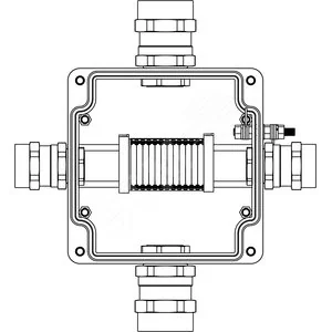 Коробка клеммная взрывозащищенная из полиэстера TBE-P-05 -(12xCBC.2) -1x6018AASDKGM4SB(A) - 1x6018AASCKGM3SB(B) - 1x6018AASDKGM4SB(C) -1x6018AASCKGM3SB(D)1Ex e IIC Т5 Gb / Extb IIIC T95°C Db IP66