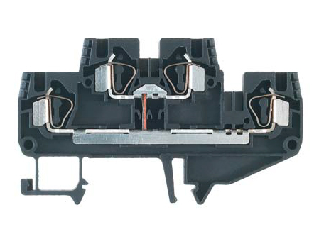 Клемма этажн. WKF 4 E/VB/35 - Этажная клемма, тип фиксации провода: пружинный, номинальное сечение: 4 мм кв., 32A, 500V, ширина: 6 мм, цвет: черный, тип монтажа: DIN 35