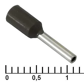 DN00708 BLACK (1.2X8MM) - Наконечник на кабель DN00708, черный, 1.2x8 мм