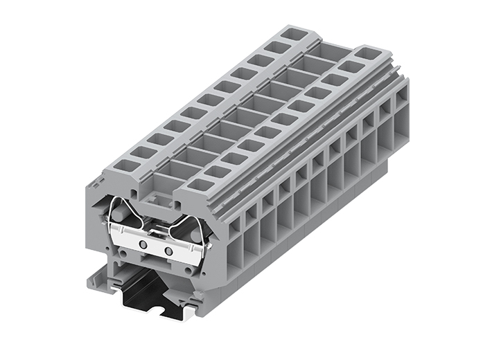 Проходная клемма 216901 - Проходная клемма, боковой подвод кабеля, TA16, тип фиксации провода: пружинный, номинальное сечение: 16 мм кв., 76A, 800V, ширина: 12 мм, цвет: серый, тип монтажа: DIN 35
