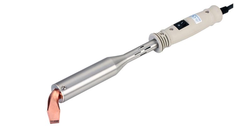 ZD-715L 200W - Паяльник с кнопкой включения и выключения, нихромовым нагревателем и медным изогнутым жалом