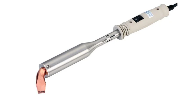 ZD-715L 200W - Паяльник с кнопкой включения и выключения, нихромовым нагревателем и медным изогнутым жалом