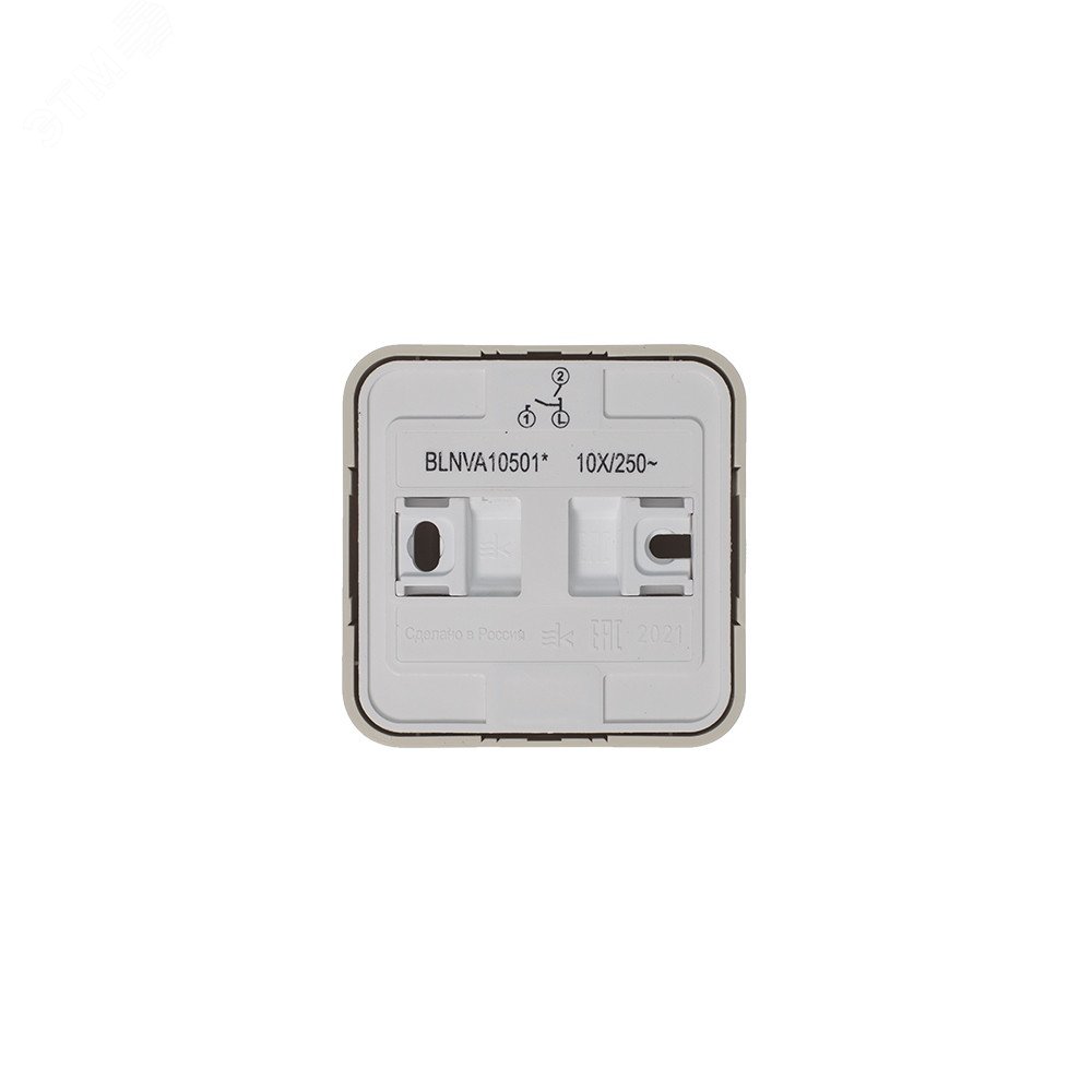 Выключатель 2-кл. ОП Blanca 10А IP20 (сх. 5) 250В с изолир. пластиной беж. SE BLNVA105017
