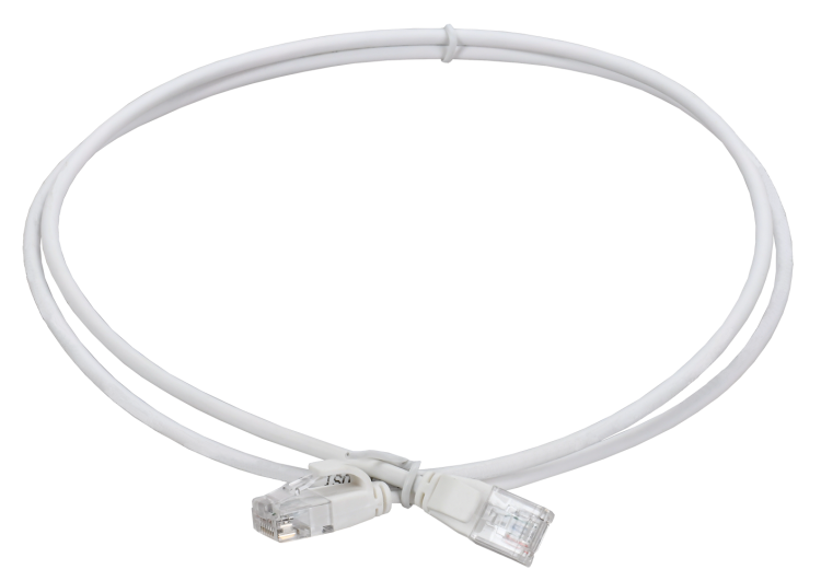 Коммутационный шнур кат.5E UTP LSZH 1,5м slim язычок бел PC08-C5EUL-1M5-SL-WT